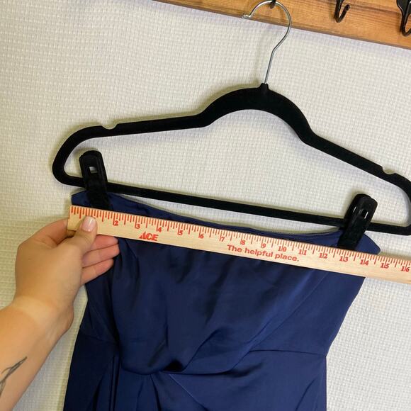 Ramy Brook | NWT Blue Silky‎ Dress 2 Navy Fancy - Picture 8 of 10